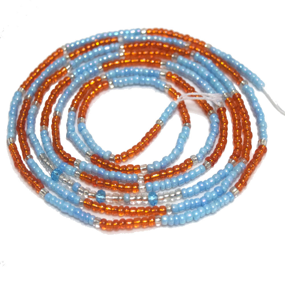 custom color available bulk of 50 inches handmade crystal rainbow tie on cotton thread waist beads for women belly chain