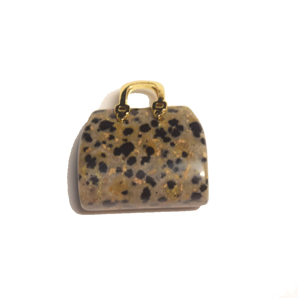 natural crystal amethyst tiger eye agate jade howlite pink quartz green stone handbag pendant only no chain necklace