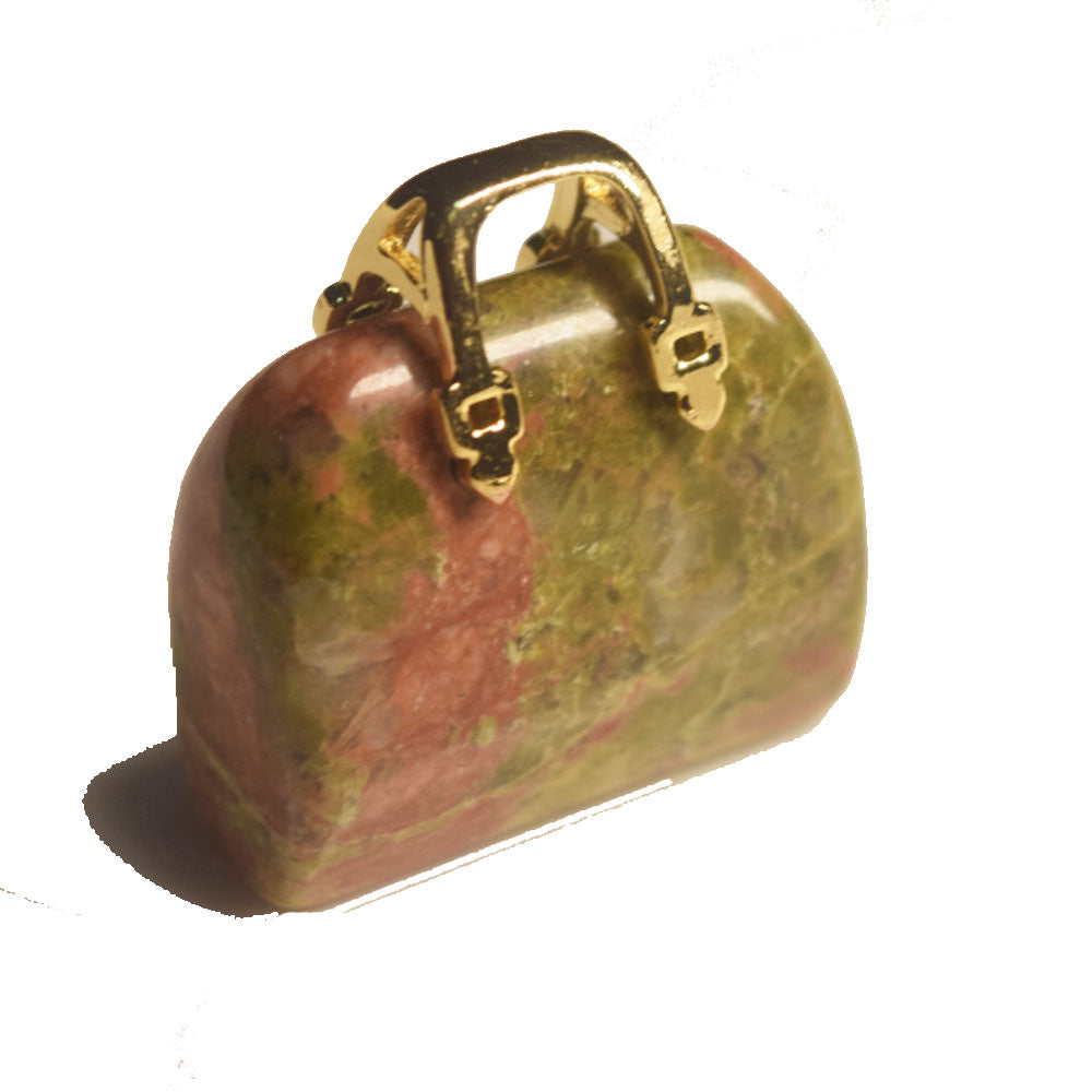 natural crystal amethyst tiger eye agate jade howlite pink quartz green stone handbag pendant only no chain necklace