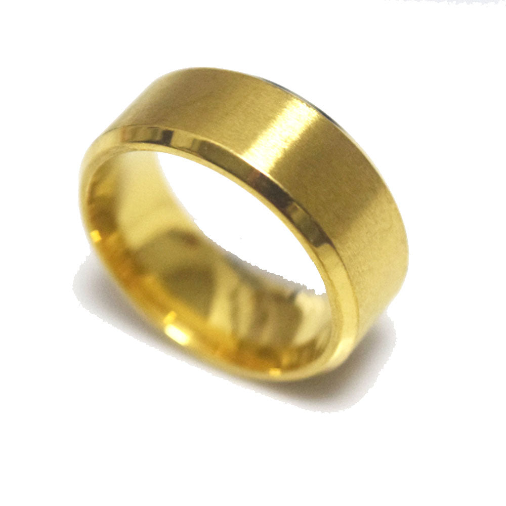 trendy high quality party wedding 8mm thick stainless steel statement band ring men finger rings jewelry fashion accessories