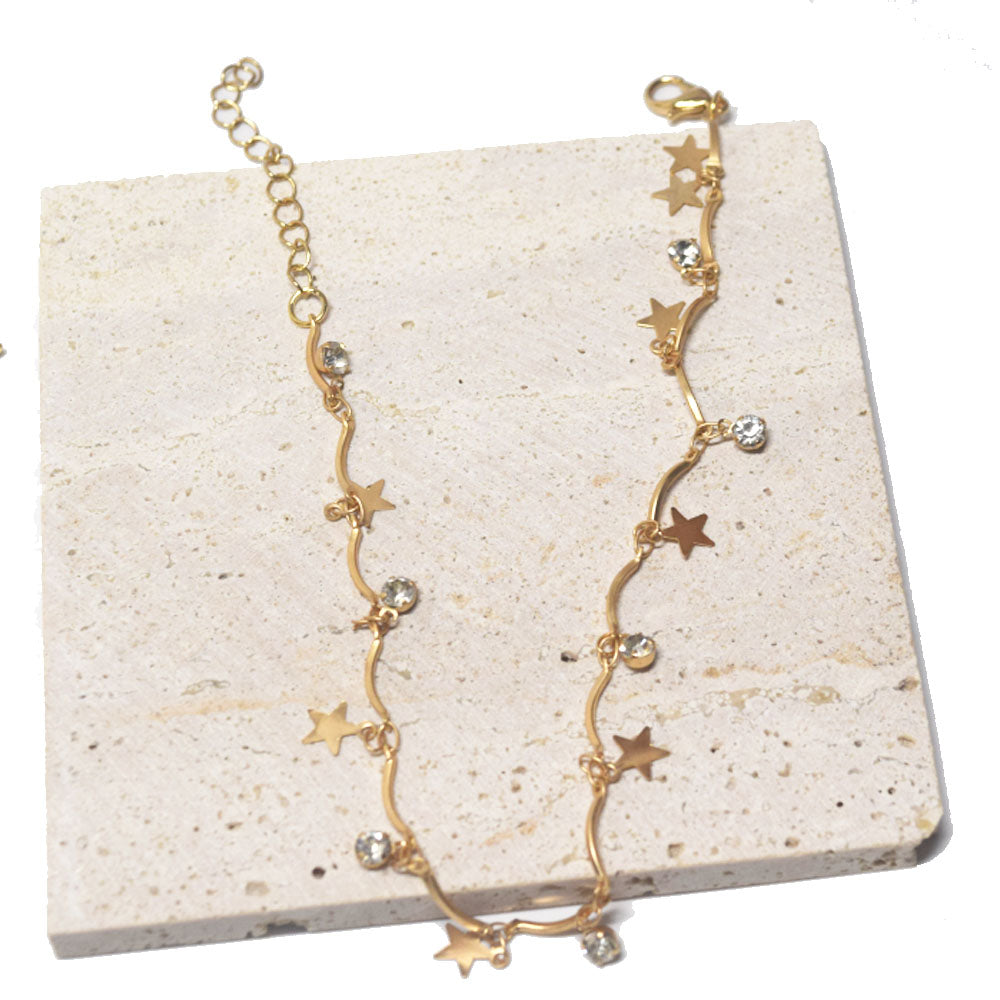 korean brass alloy butterfly star heart charm dangles anklet bling foot ankle bracelet jewelry