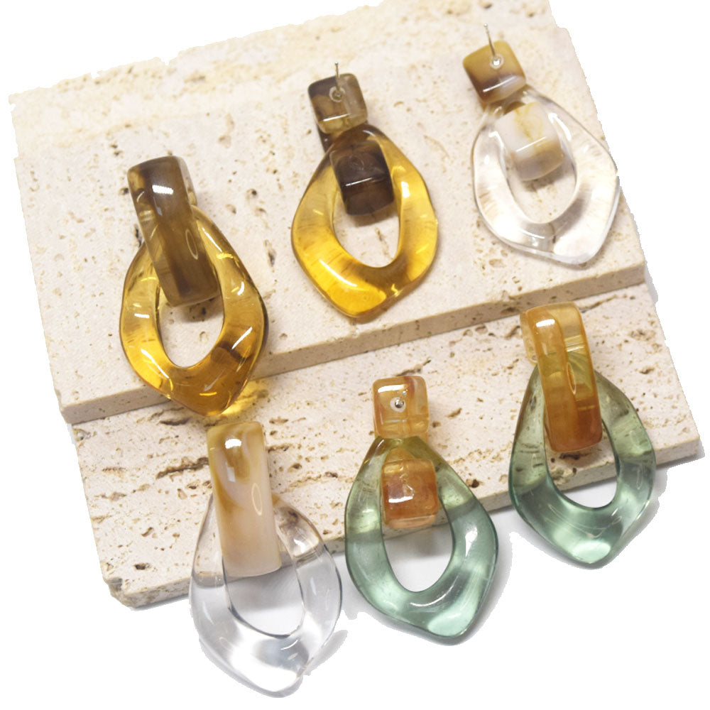 fancy acetate acrylic plastic resin door knocker earrings jewelry women earring