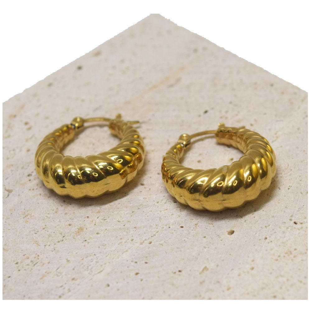 fashion chic trendy stainless steel tarnish free waterproof hoop earring jewelry for women designer inspired