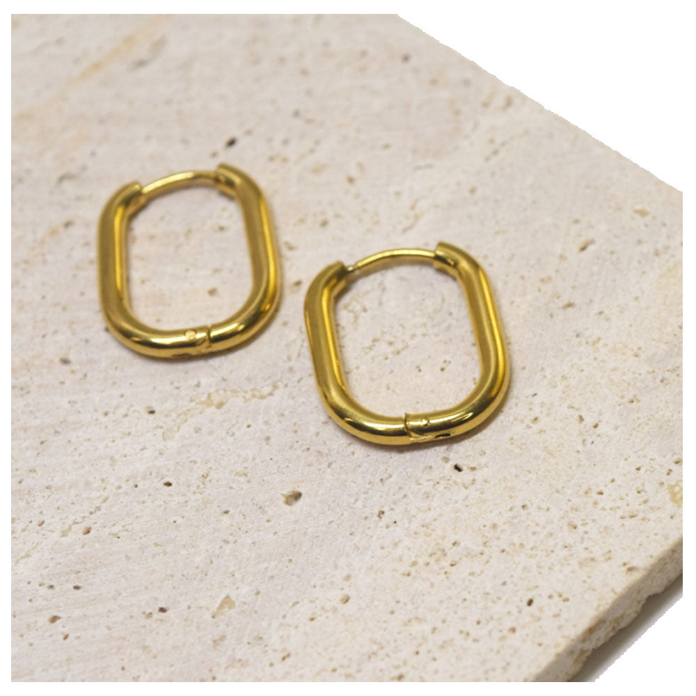 fashion chic trendy stainless steel tarnish free waterproof hoop earring jewelry for women designer inspired