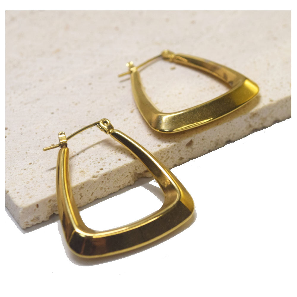 fashion chic trendy stainless steel tarnish free waterproof hoop earring jewelry for women designer inspired