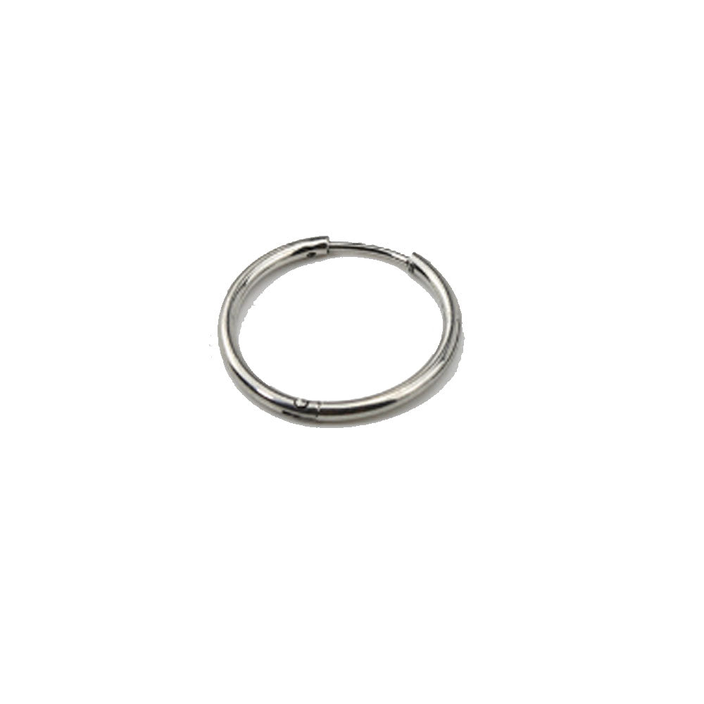 1.6mm thick small black stainless steel hoop cartilage earrings unisex earring can diy beads hooped and fringe