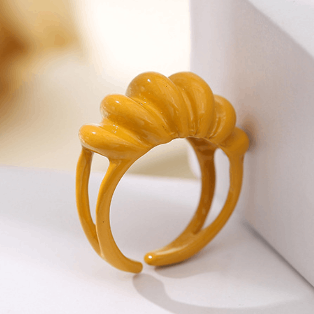 fashion chunky macaron finger metal enamel color open cuff resizable finger ring jewelry women bulk antique