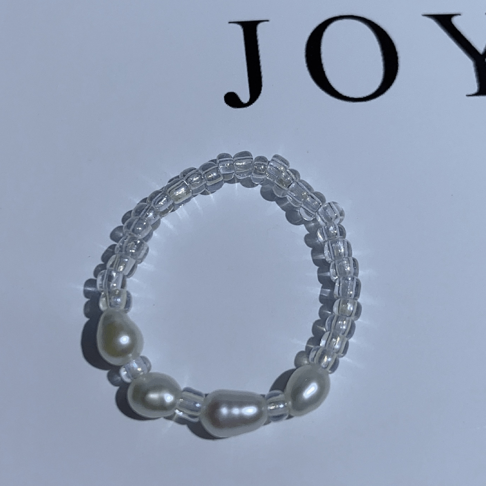 handmade elastic cord hawaiian fresh water pearl finger ring women rings luxury jewlery