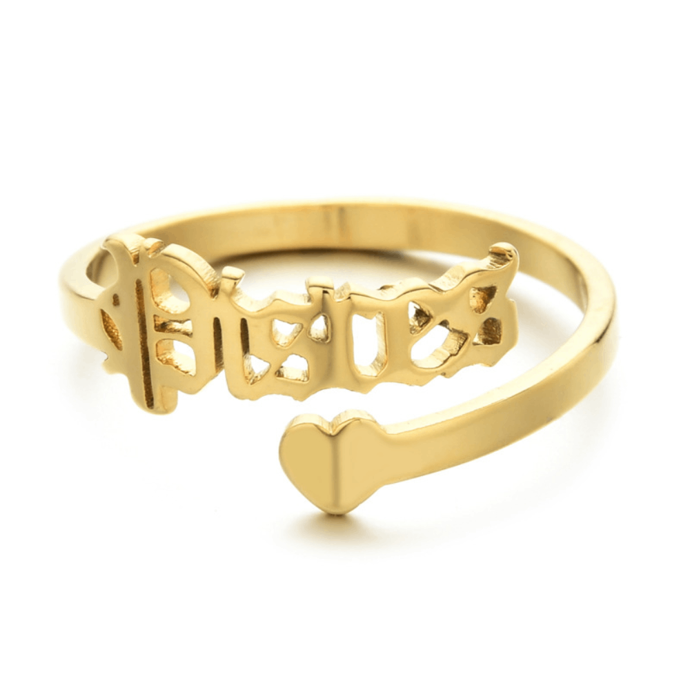 female stainless steel vintage zodiac rings finger ring for women ring