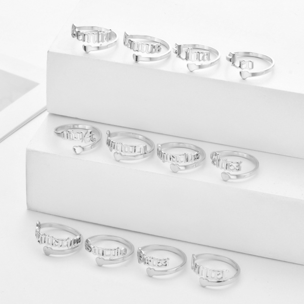 female stainless steel vintage zodiac rings finger ring for women ring