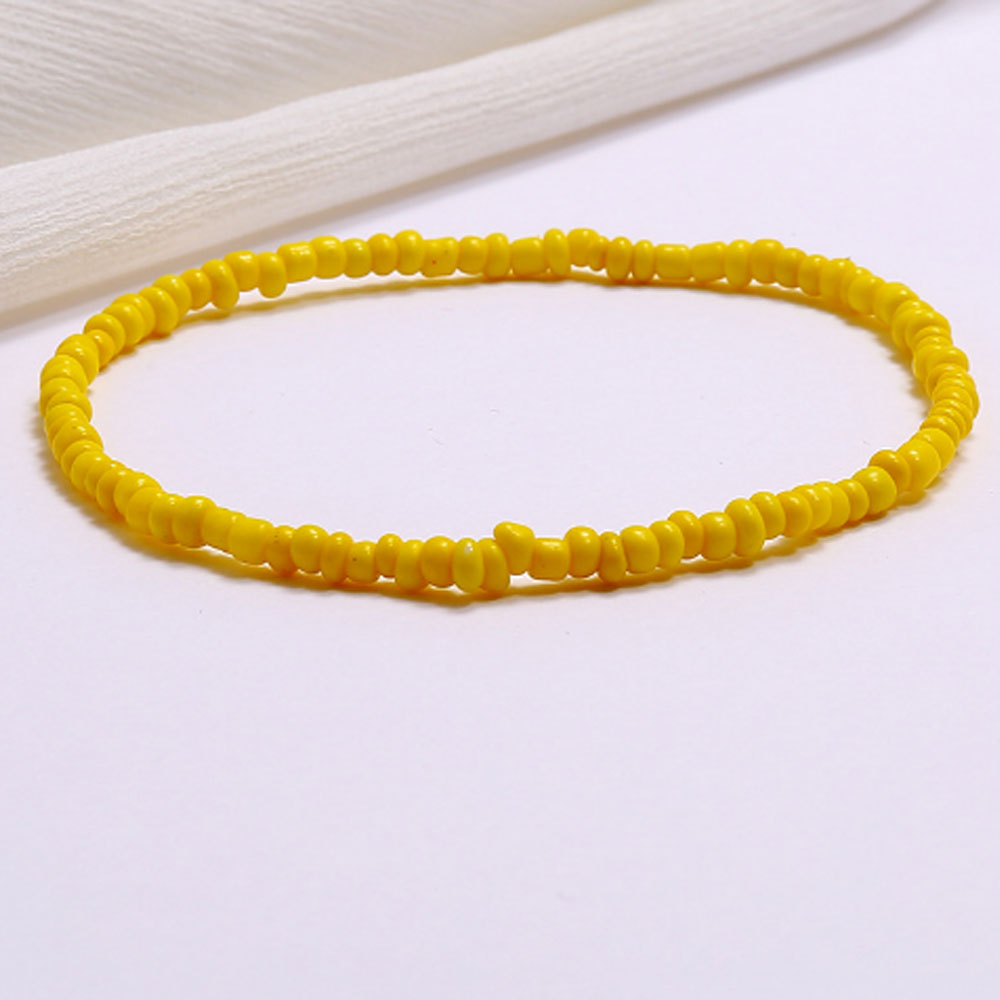 wholesale elastic cord glass bead african beaded anklets jewelry