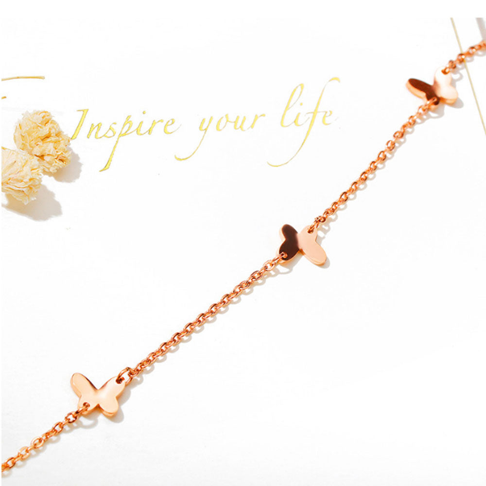 wholesale stainless steel anklets bracelet foot jewelry stainless steel butterfly jewelry