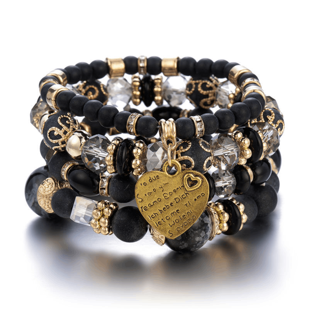 handmade behemian stackable presious beads beaded bracelet specialty with inspirational charm bracelets jewelry