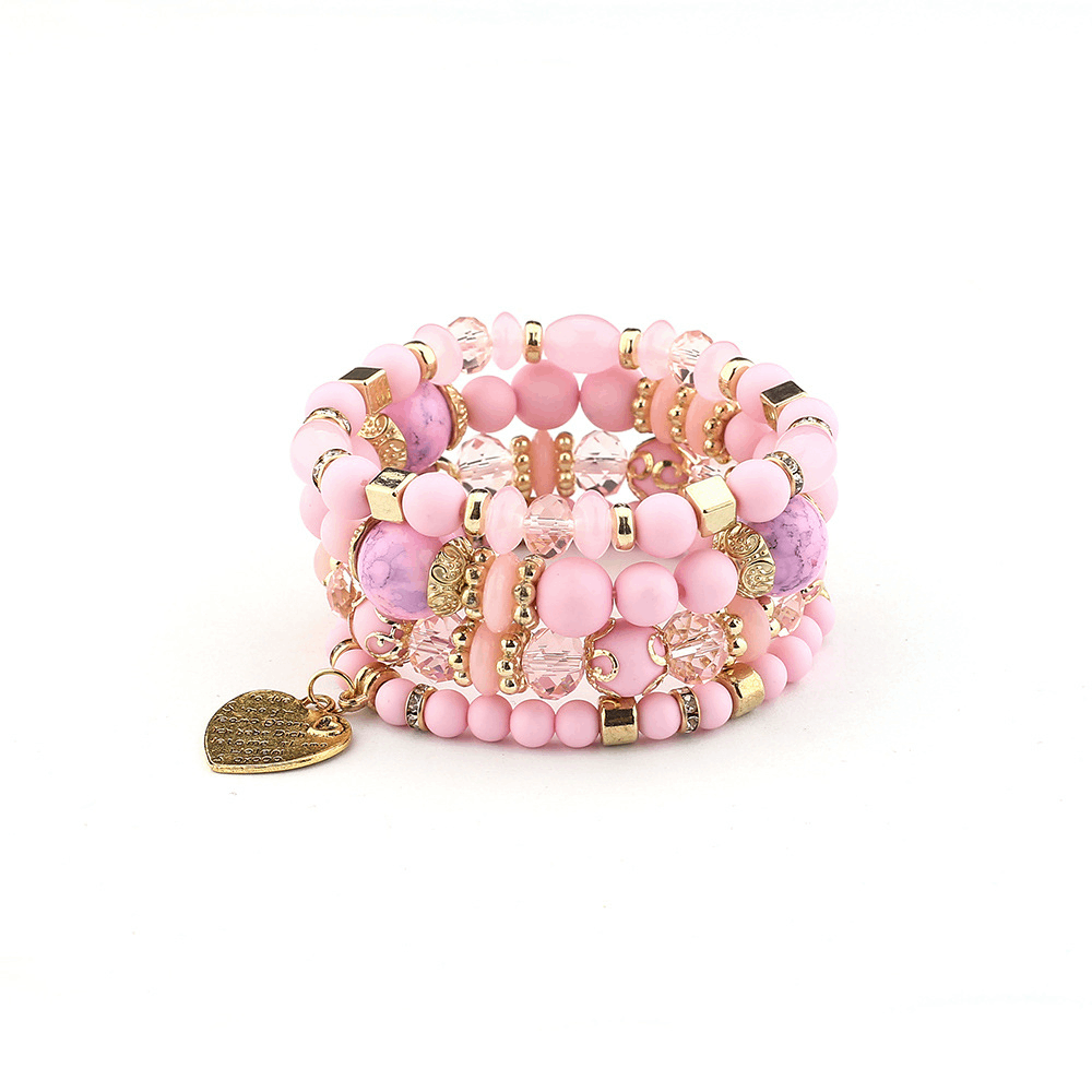 handmade behemian stackable presious beads beaded bracelet specialty with inspirational charm bracelets jewelry