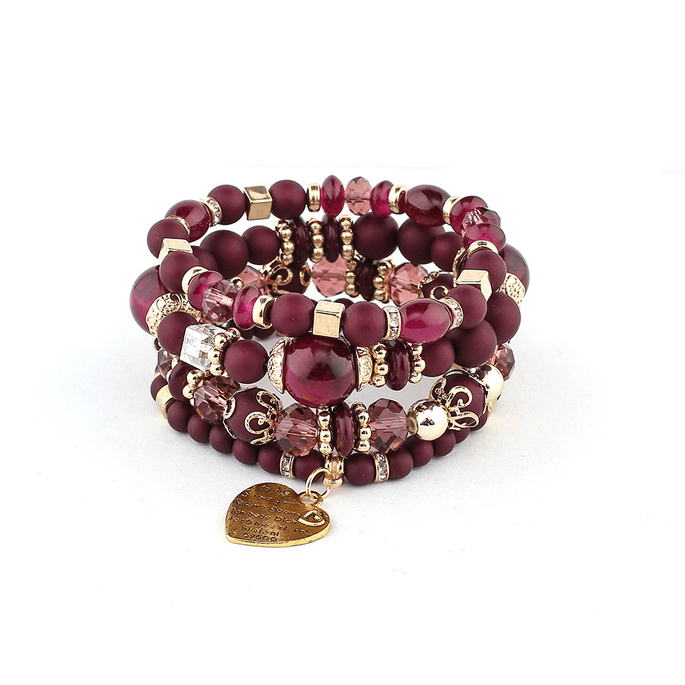 handmade behemian stackable presious beads beaded bracelet specialty with inspirational charm bracelets jewelry