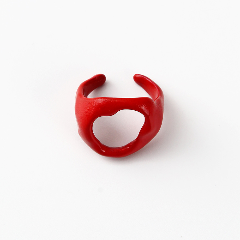 brass alloy metal enamel colored adjustable multi colors wide trendy geometric finger rings jewelry ring unisex