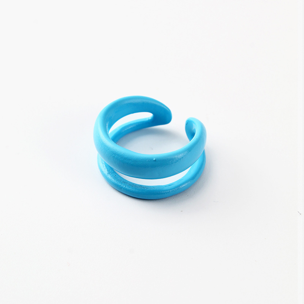 brass alloy metal enamel colored adjustable multi colors wide trendy geometric finger rings jewelry ring unisex
