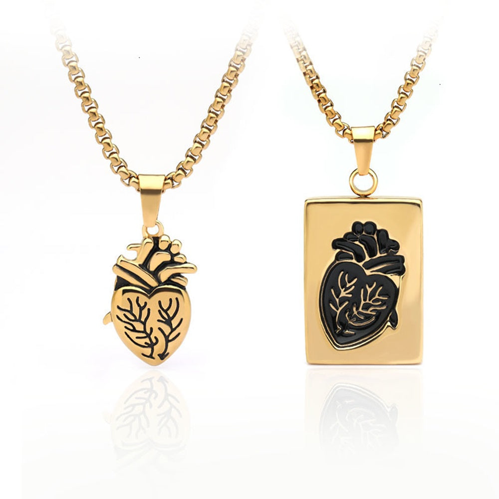 fashion his and hers stainless steele necklace with heart dainty couple lover pendant necklaces jewelry
