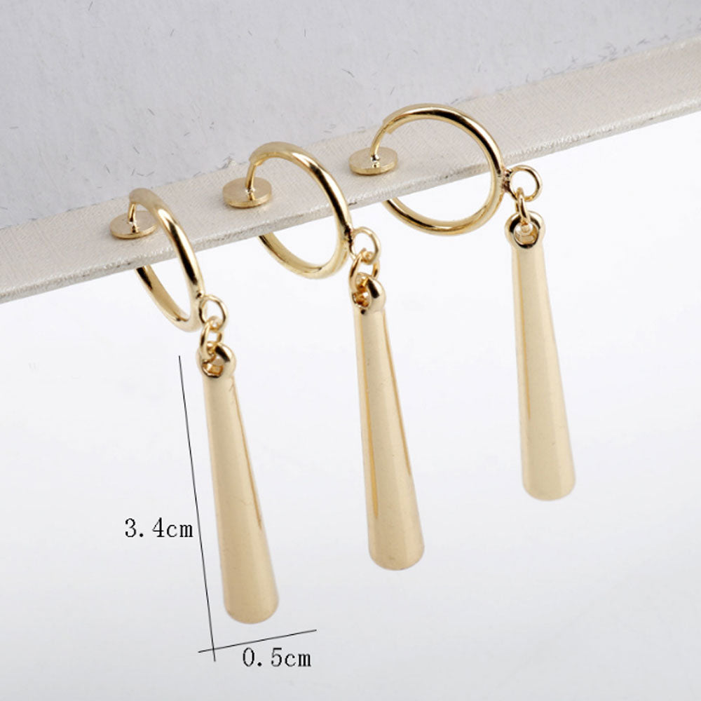 alloy cosplay vertical long dragon ball bar drop dangle zoro bar pendant earring jewelry