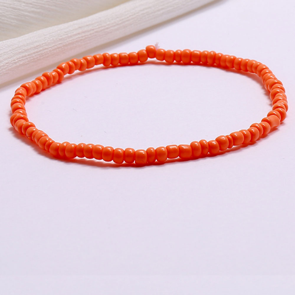 wholesale elastic cord glass bead african beaded anklets jewelry