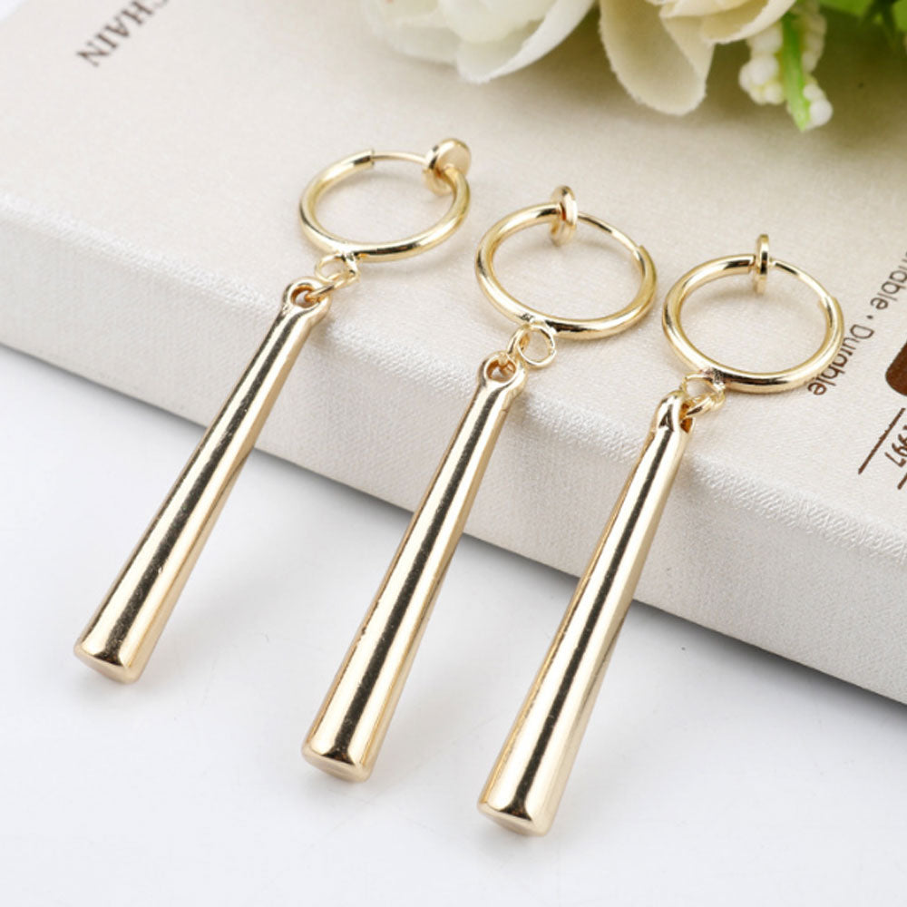 alloy cosplay vertical long dragon ball bar drop dangle zoro bar pendant earring jewelry