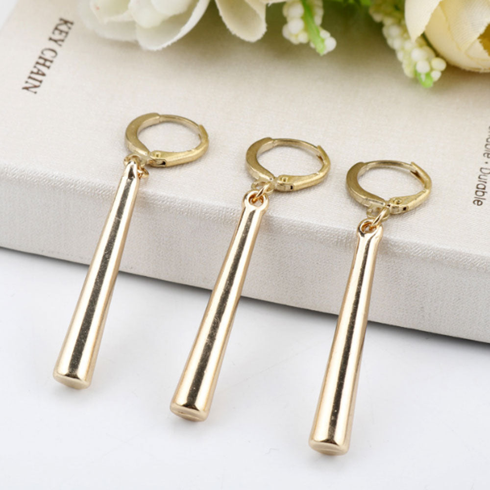 alloy cosplay vertical long dragon ball bar drop dangle zoro bar pendant earring jewelry