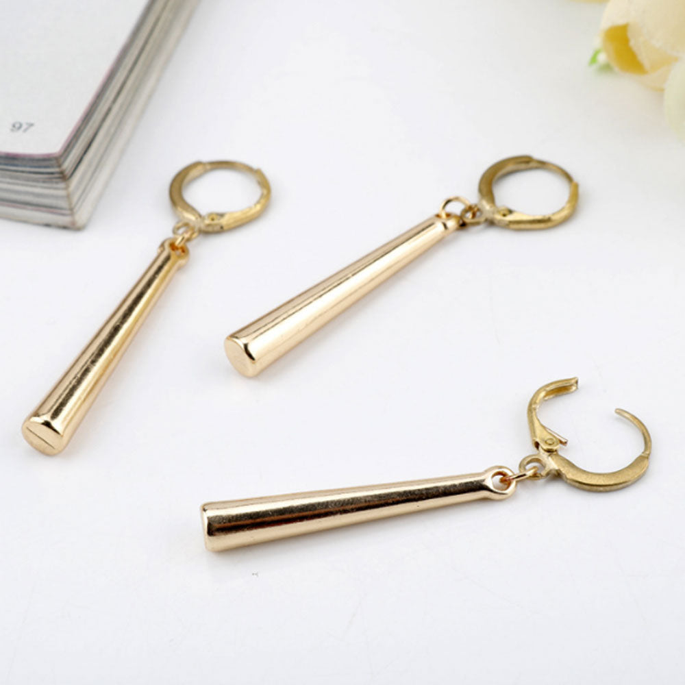 alloy cosplay vertical long dragon ball bar drop dangle zoro bar pendant earring jewelry