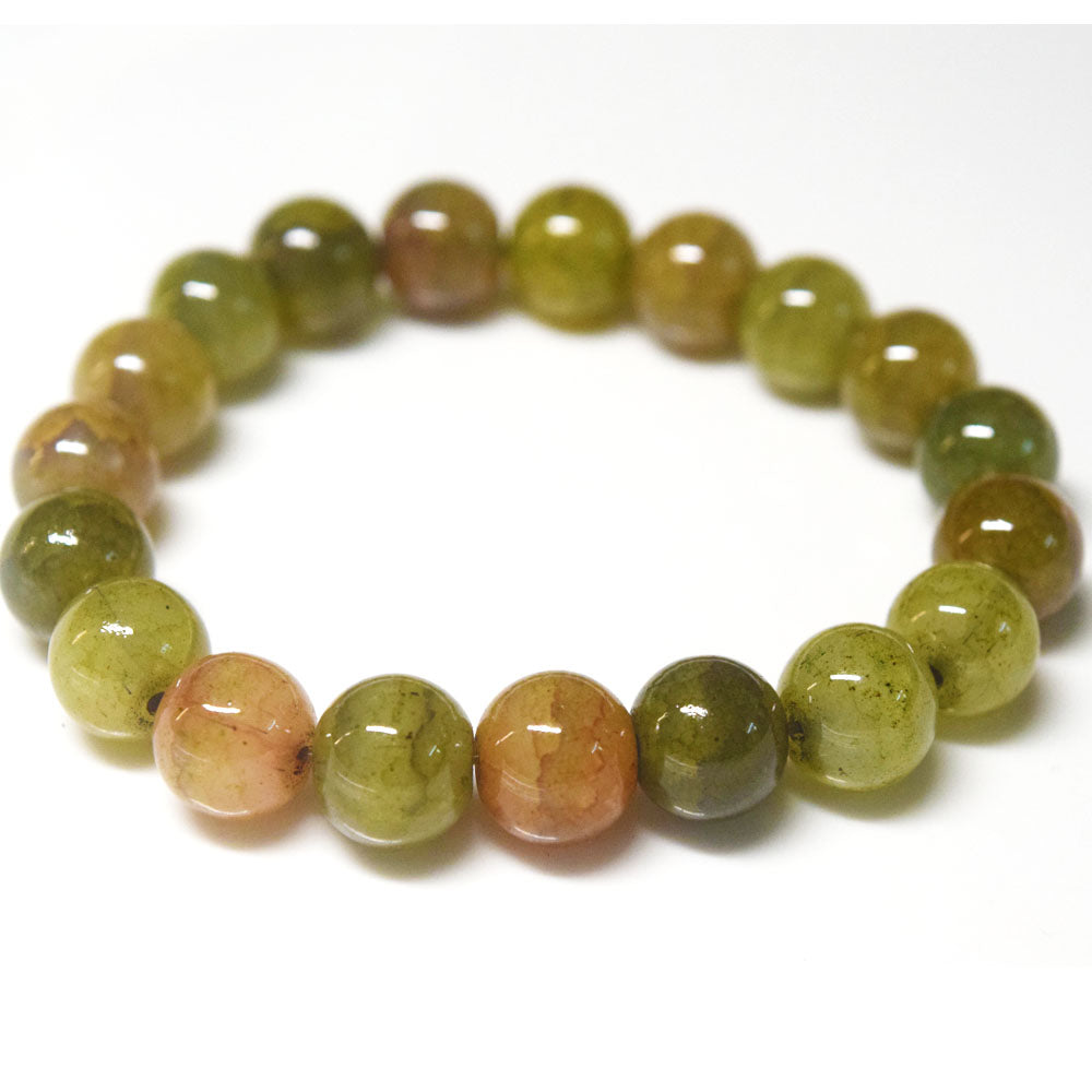 cheap handmade 10mm glass made stone like beads beaded bracelet jewelry