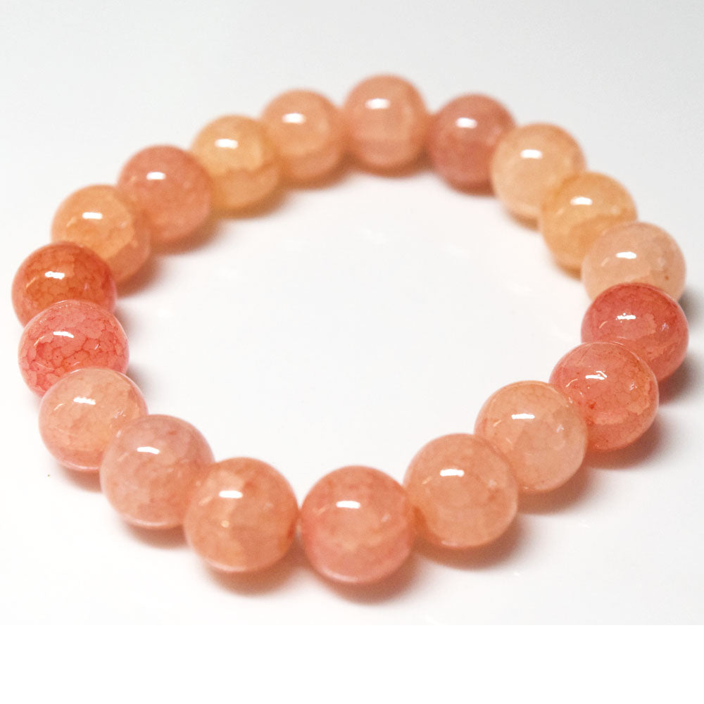 cheap handmade 10mm glass made stone like beads beaded bracelet jewelry