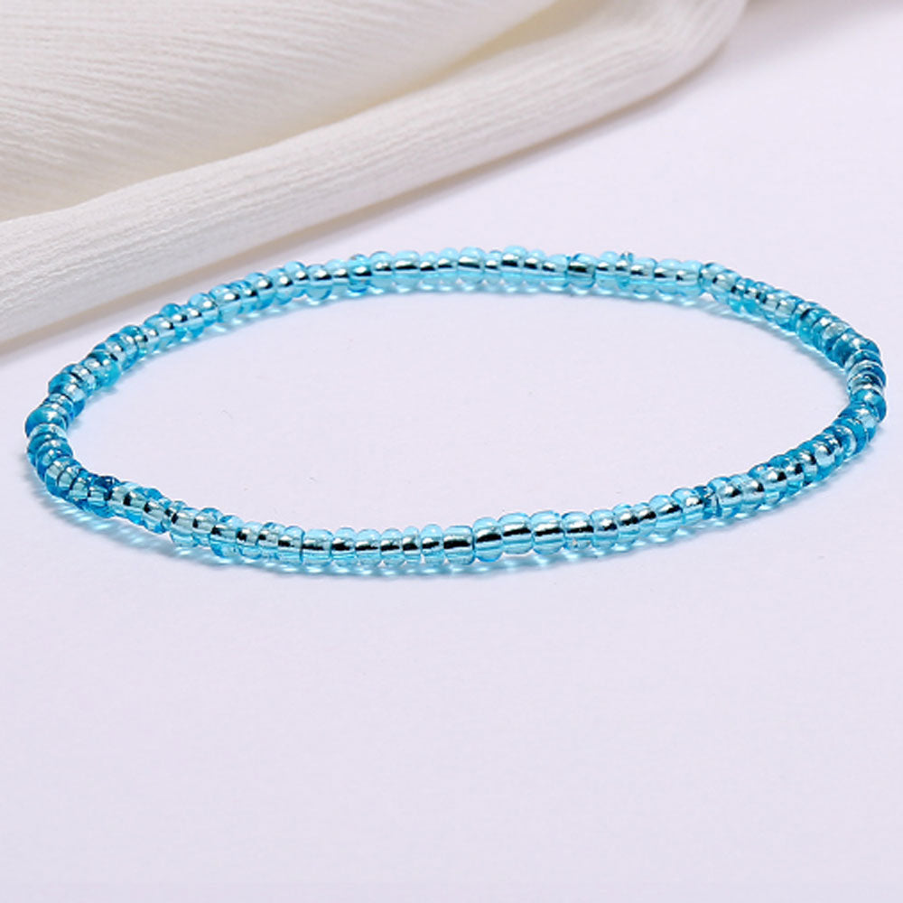 wholesale elastic cord glass bead african beaded anklets jewelry
