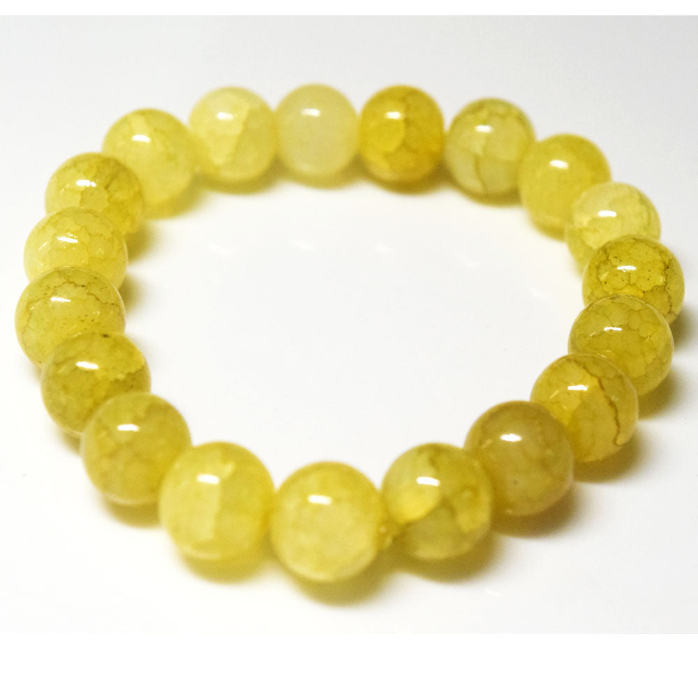cheap handmade 10mm glass made stone like beads beaded bracelet jewelry