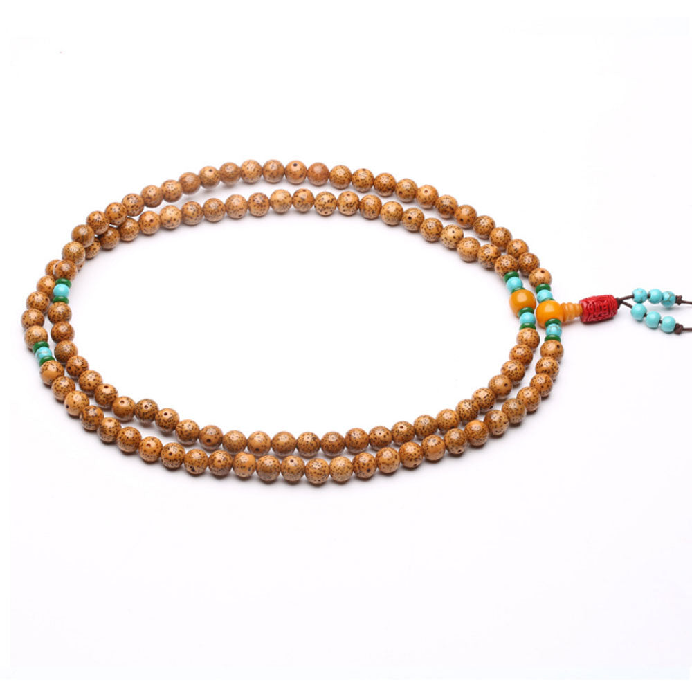 handmade 8mm Starmoon bodhi beads mala necklace bracelet 108 mala beads