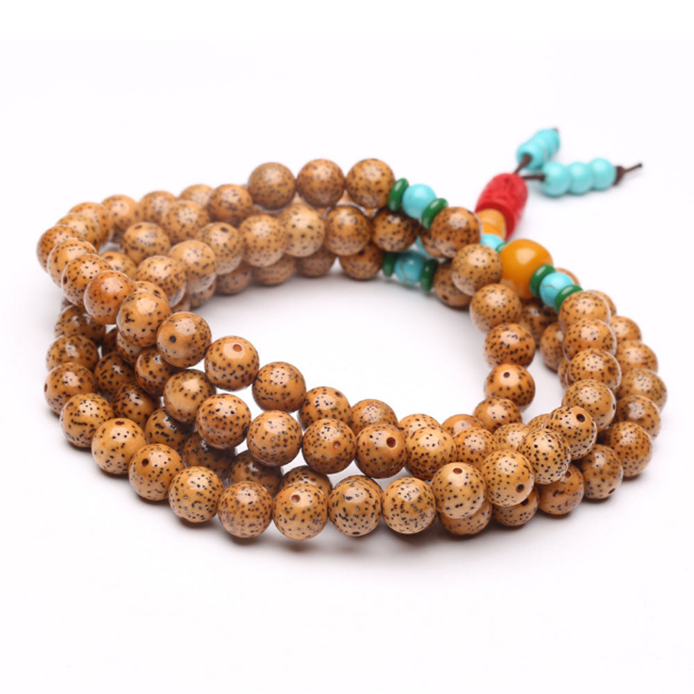 handmade 8mm Starmoon bodhi beads mala necklace bracelet 108 mala beads