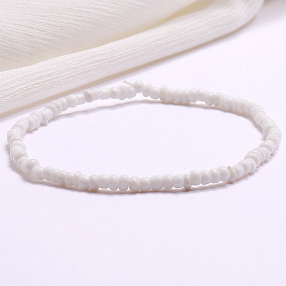 wholesale elastic cord glass bead african beaded anklets jewelry