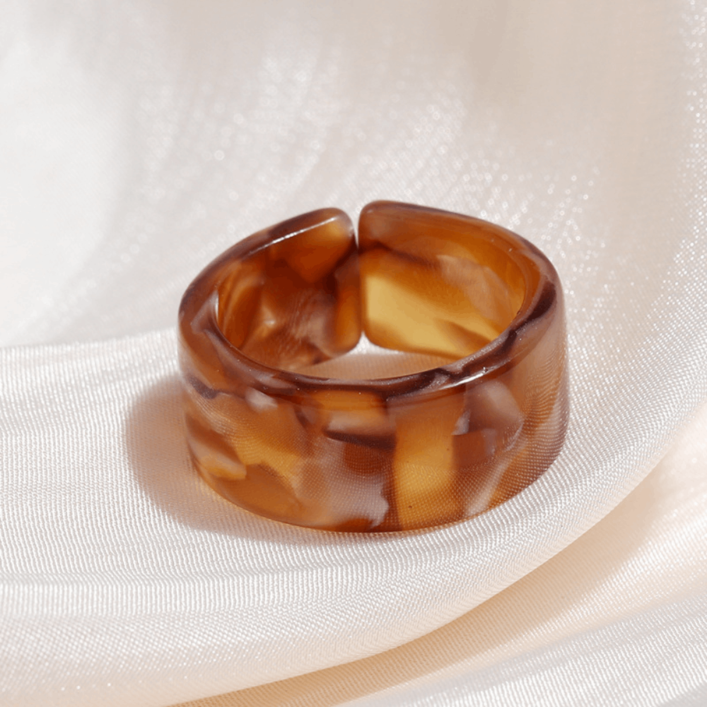 women acrylic resin finger rings jewelry open cuff design bulk