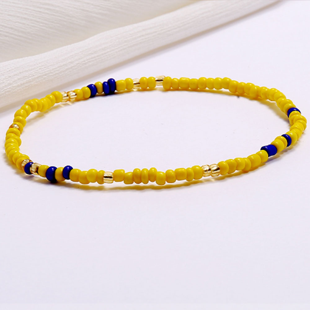 wholesale elastic cord glass bead african beaded anklets jewelry