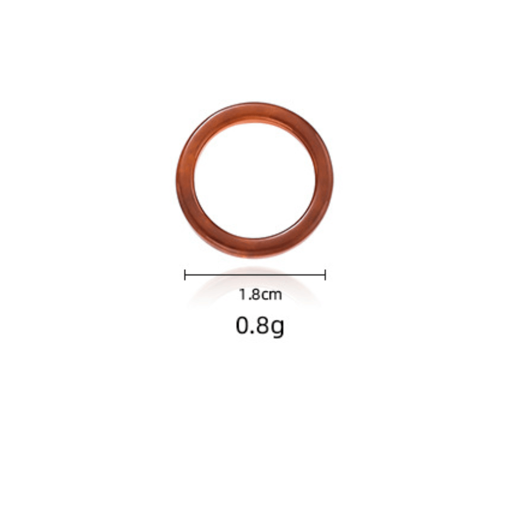 Korean style vintage chunky design blank plastic acrylic resin finger ring jewelry unisex