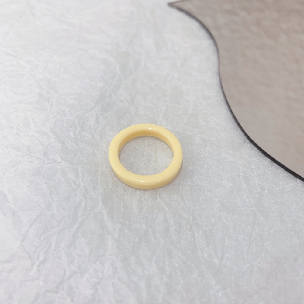 Wholesale Korean style chunky design open cuff resizable candy color blank plastic acrylic resin finger ring jewelry unisex