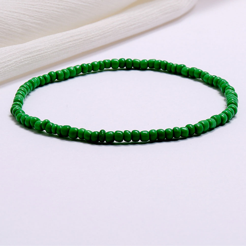 wholesale elastic cord glass bead african beaded anklets jewelry