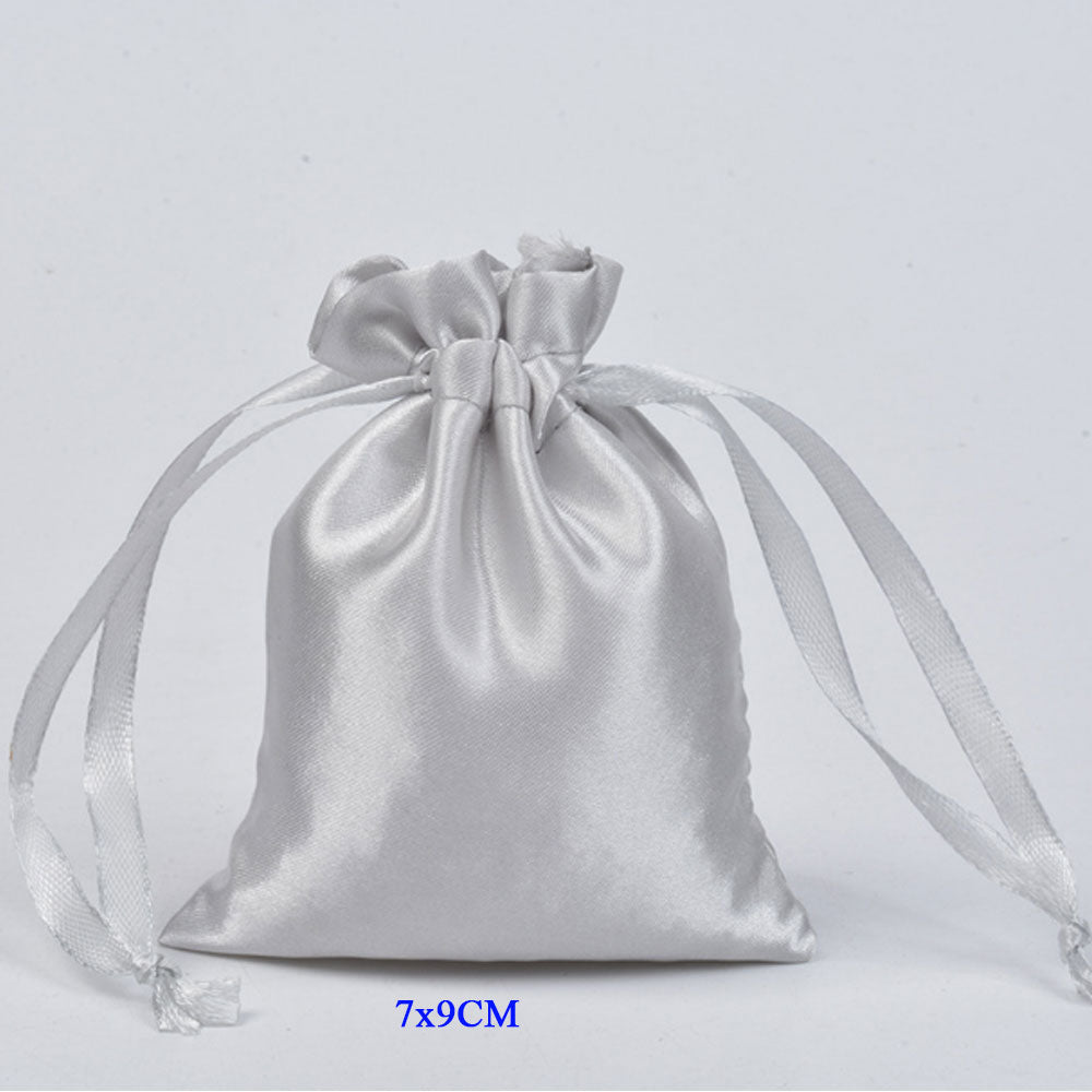 Wholesale Customized Luxury Thick Silk Satin Drawingstring Bundle Dust Wig Hair Extension Jewellry Gift Bag