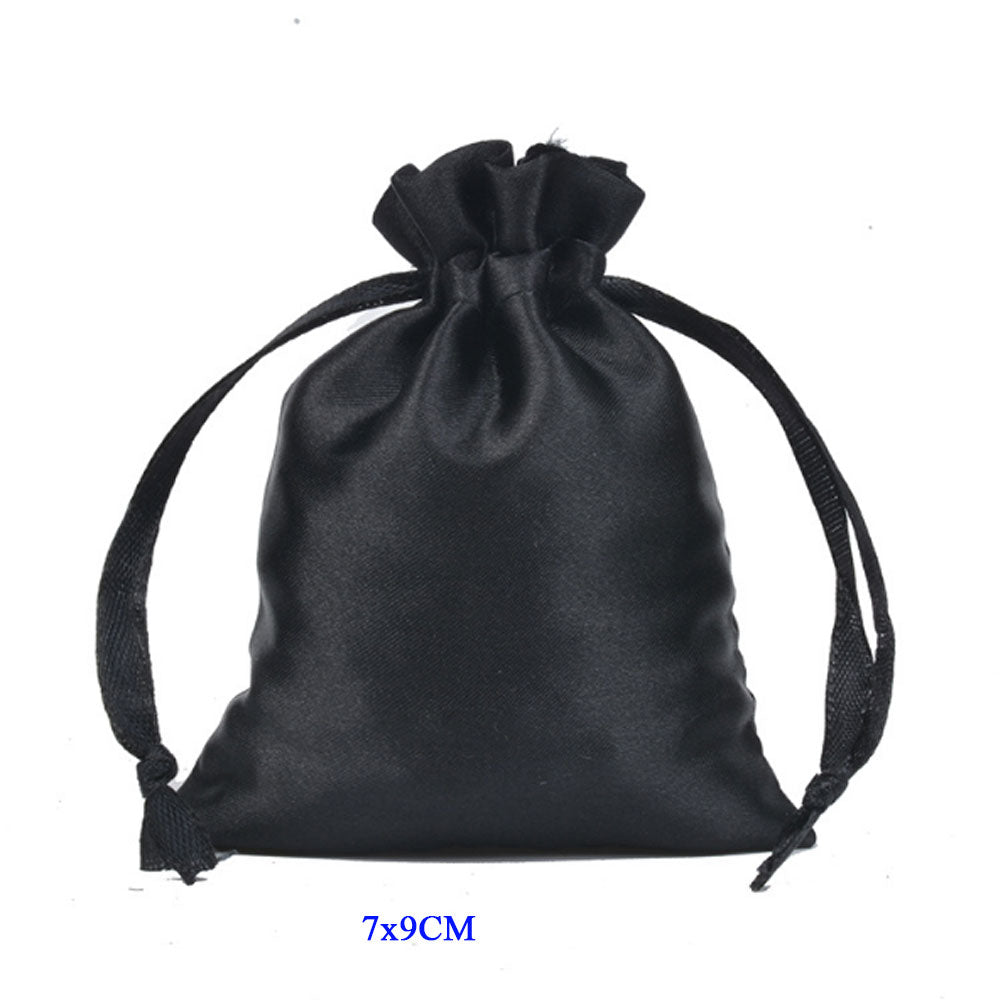 Wholesale Customized Luxury Thick Silk Satin Drawingstring Bundle Dust Wig Hair Extension Jewellry Gift Bag