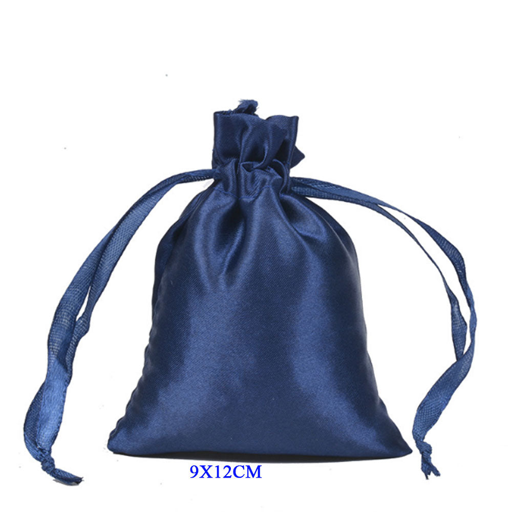 Wholesale Customized Luxury Thick Silk Satin Drawingstring Bundle Dust Wig Hair Extension Jewellry Gift Bag