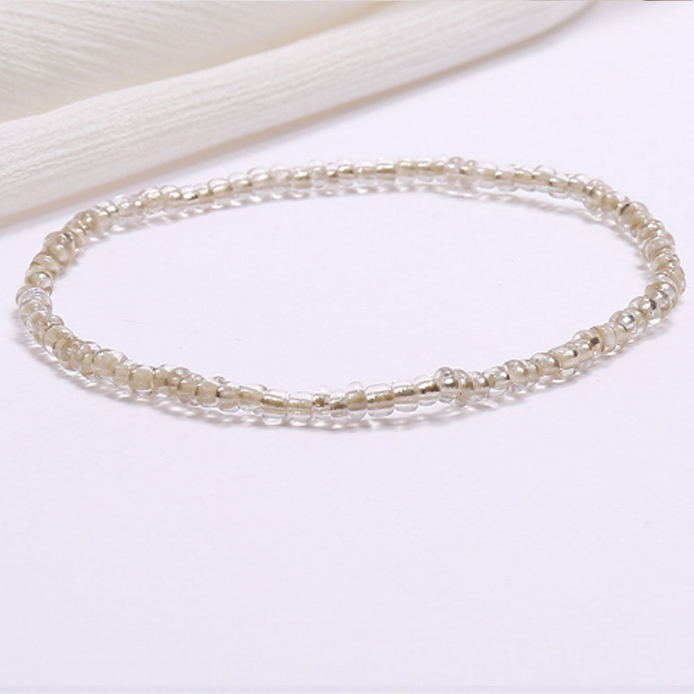 wholesale elastic cord glass bead african beaded anklets jewelry