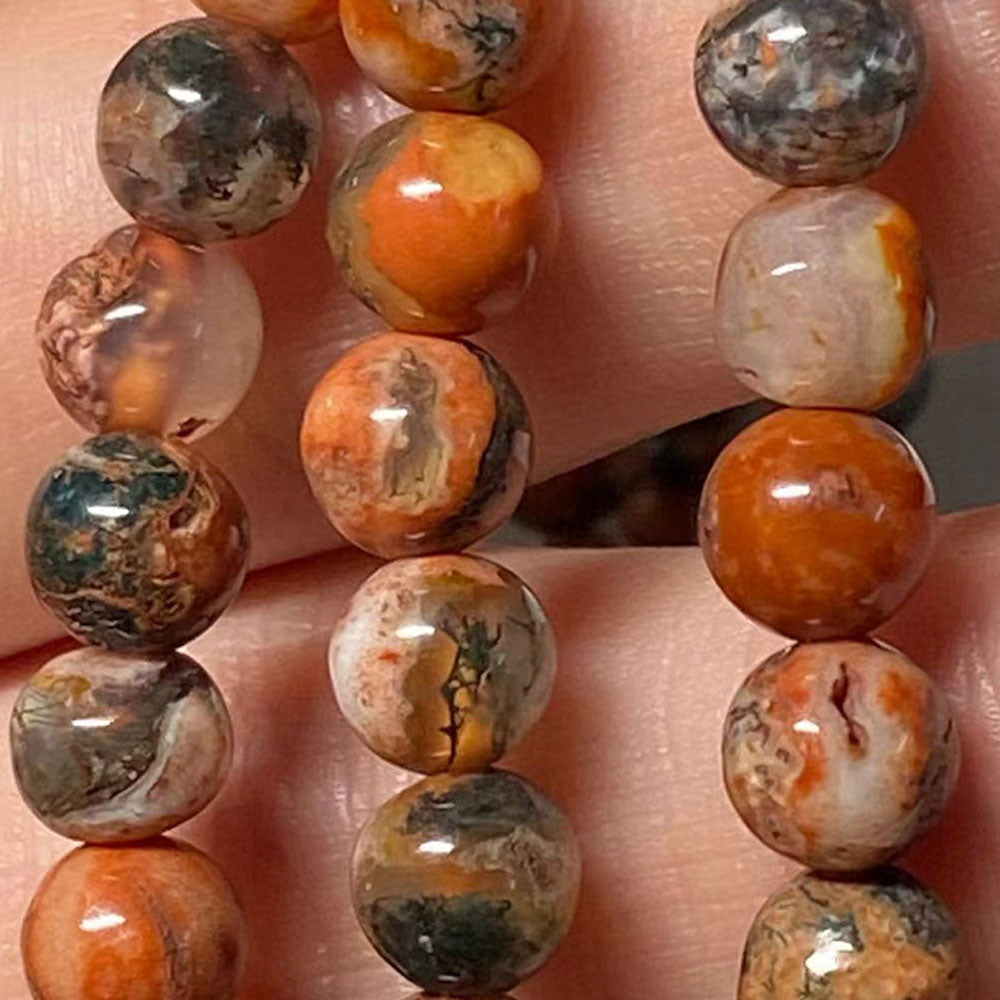 handmade natural energy healing 6mm Aquatic agate gemstones meditation 108 mala beads prayer bracelet necklace jewelry