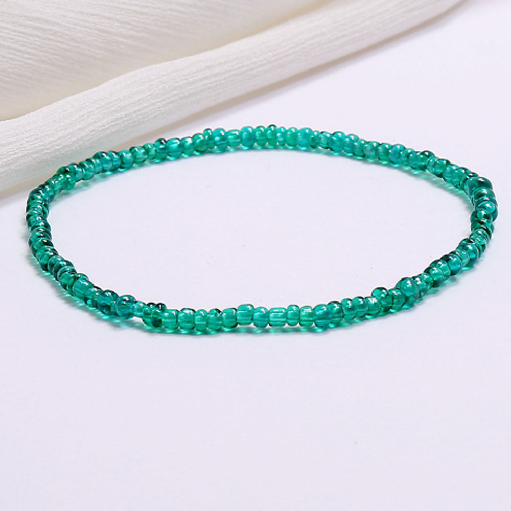 wholesale elastic cord glass bead african beaded anklets jewelry