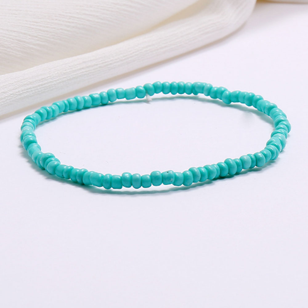 wholesale elastic cord glass bead african beaded anklets jewelry