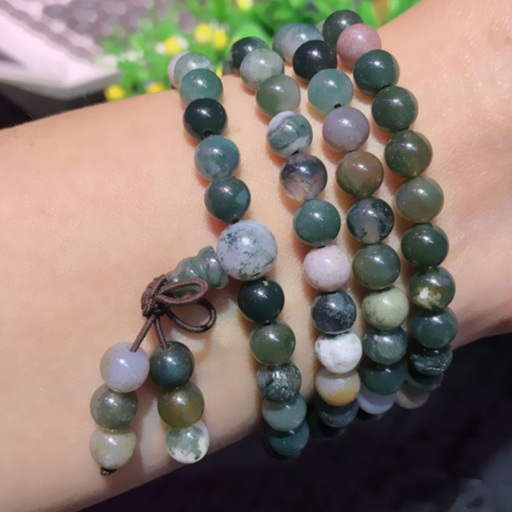 multi natural energy healing 6mm rose quartz green black mstones meditation 108 mala beads prayer bracelet necklace jewelry