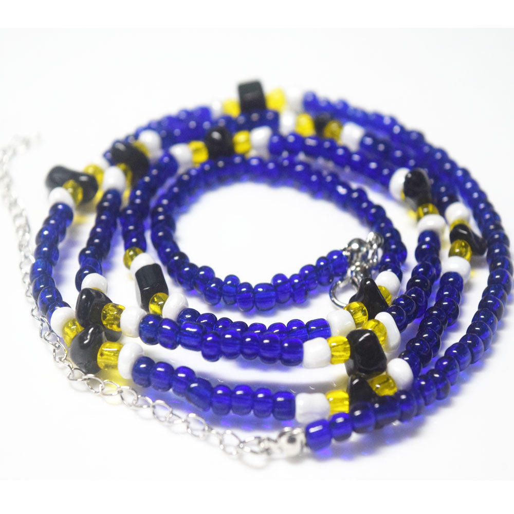 handmade glass seed beads quartz jade waist belly chain with lobster clasp for women