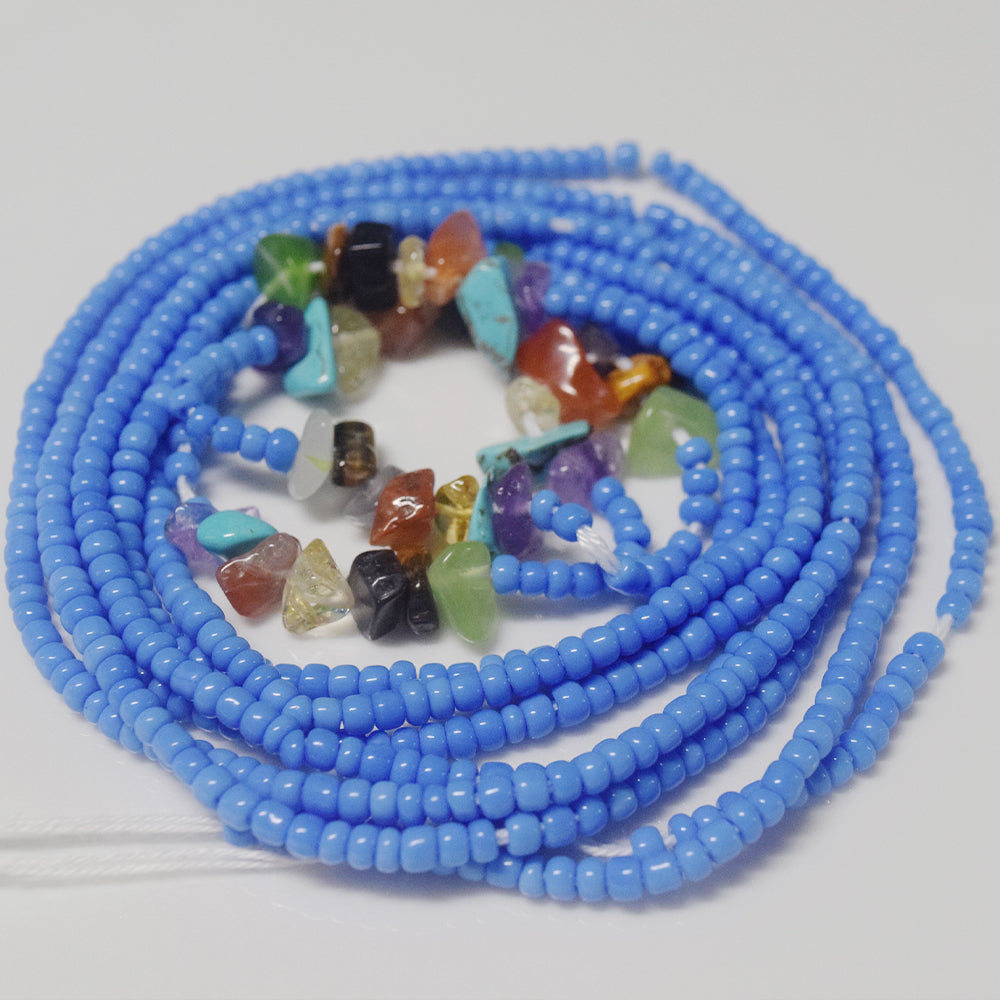 african dancing adjustable bulk tie on 7 chakra natural gem stone crystal waist beads cotton with clasp belly chain for women