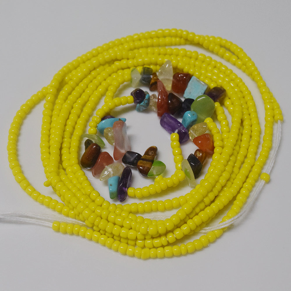 african dancing adjustable bulk tie on 7 chakra natural gem stone crystal waist beads cotton with clasp belly chain for women